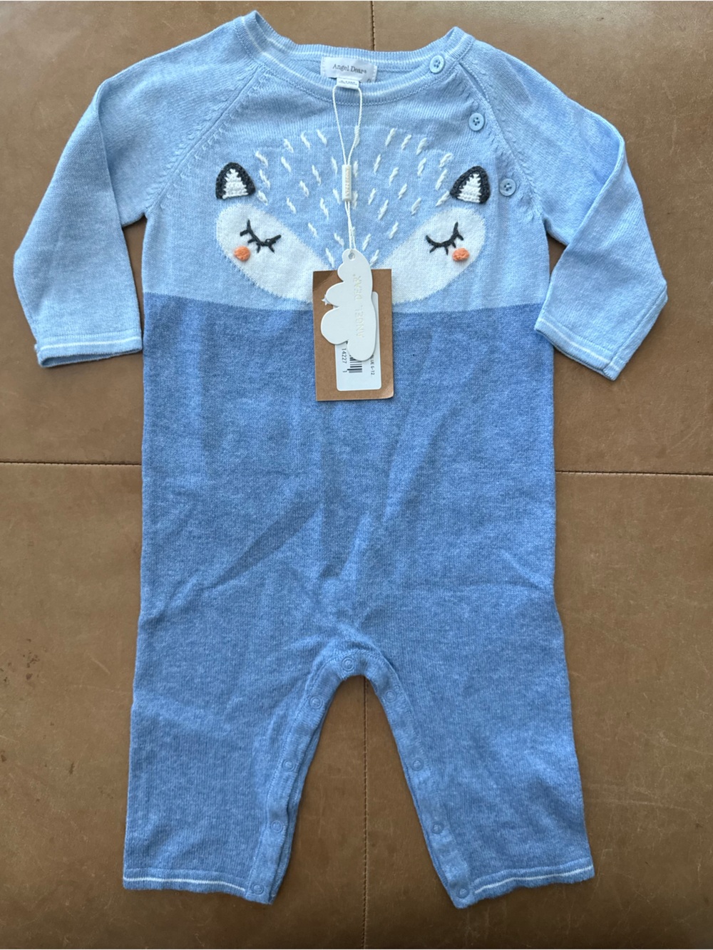 Angel Dear Knit Fox Jumpsuit 6-12M NwT